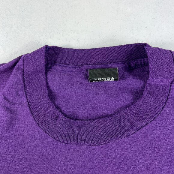 VTG 80s Star Trek Borg Jean Luc Picard Shirt Fits Medium Purle Single Stitch Tee - Picture 7 of 14